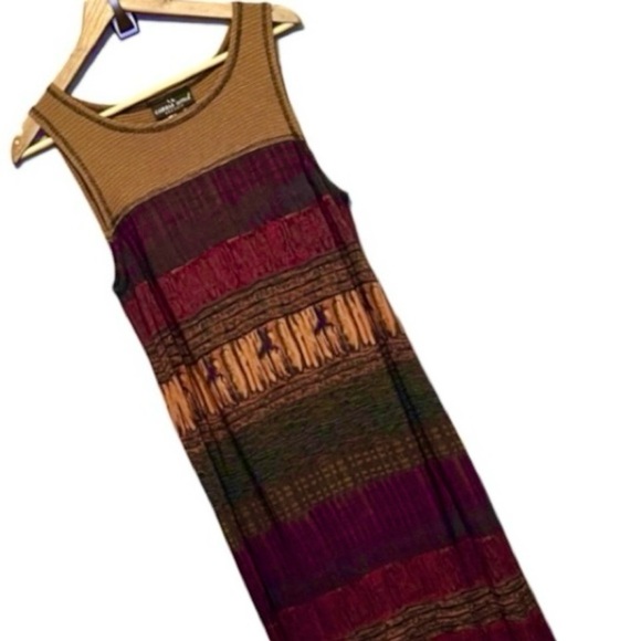 Vintage Dresses & Skirts - Vintage 90s sleeveless boho maxi dress size 8